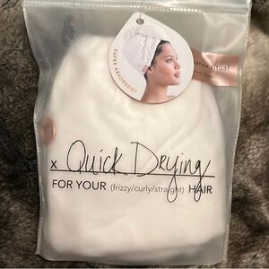 White Quick Drying Hair Towel NWT